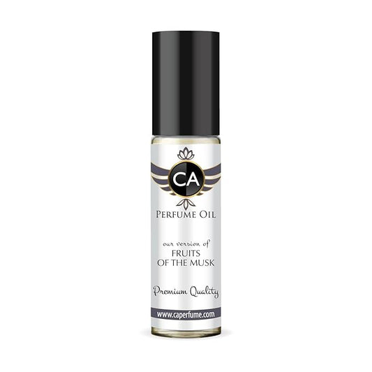 CA Perfume Impression of Fruits Of The Musk Unisex Fragrance Oil Floral Fruity Scent Long Lasting Perfumes for Women & Men Travel Size TSA Ready Mini Parfum Body Oil Roll-on 0.33 Fl Oz 10ml
