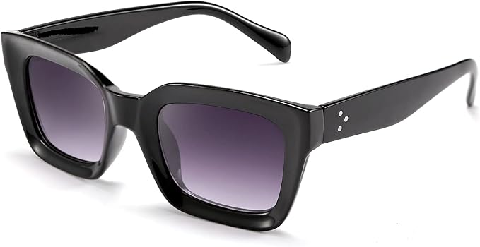 FEISEDY Classic Women Sunglasses Fashion Thick Square Sun Glasses Chunky Frame UV400 B2471