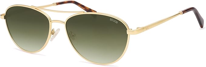 SOJOS Retro Polarized Aviator Sunglasses for Women Men Vintage 70s Style UV Protection Womens Mens Sun Glasses SJ1265