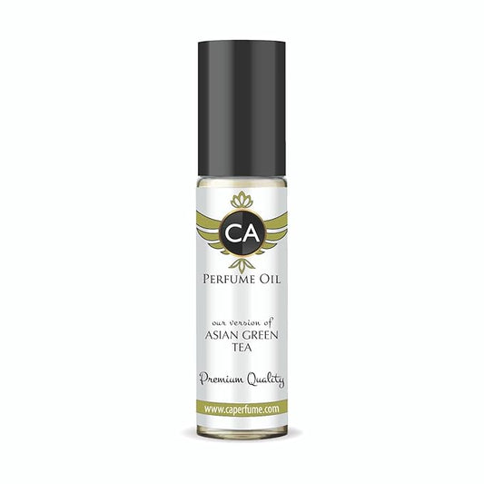 CA Perfume Impression of Asian Green Tea Unisex Fragrance Oil Citrus Aromatic Scent Long Lasting Perfumes for Women & Men Travel Size TSA Ready Mini Parfum Body Oil Roll-on 0.33 Fl Oz 10ml