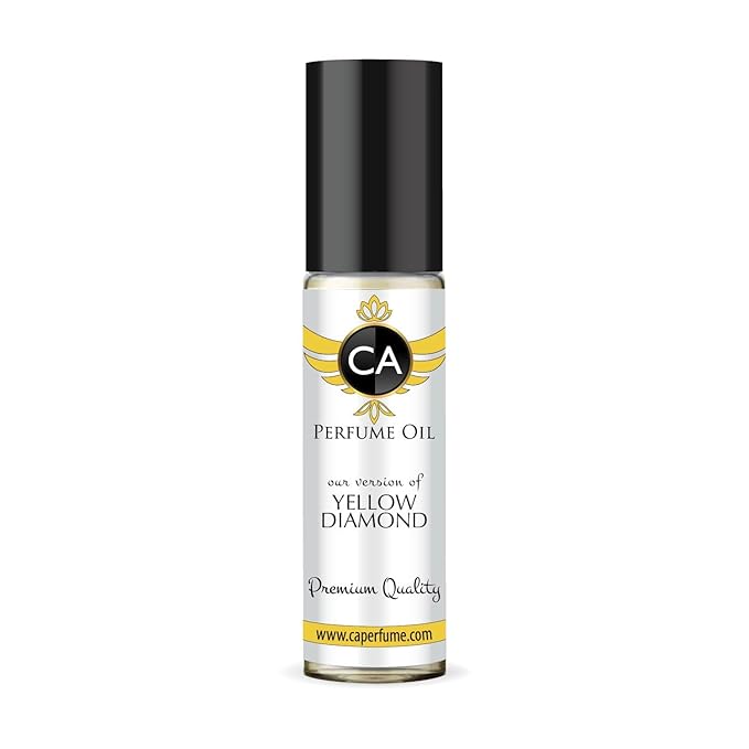 CA Perfume Impression of Yellow Diamond for Women Eau De Parfum Floral Scent Long Lasting Perfumes for Women Travel Size TSA Ready for Day and Night Wear 0.33 Fl Oz 10ml