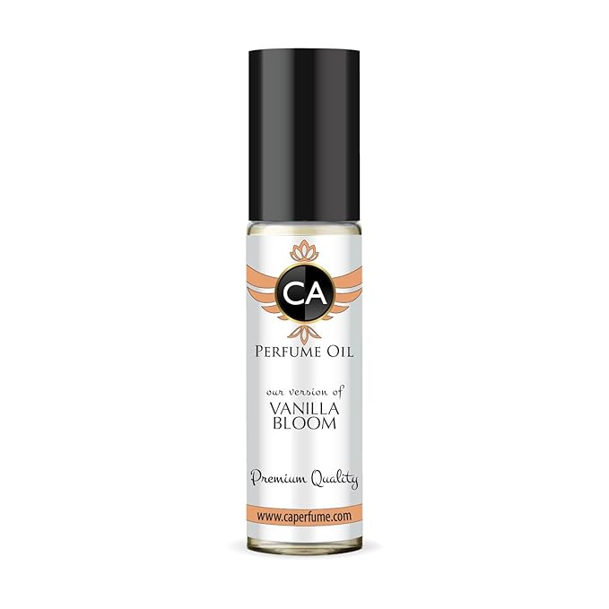 CA Perfume Impression of Vanilla Bloom Unisex Eau De Parfum Amber Scent Long Lasting Unisex Fragrance Travel Size TSA Ready for Day and Night Wear 0.33 Fl Oz 10ml