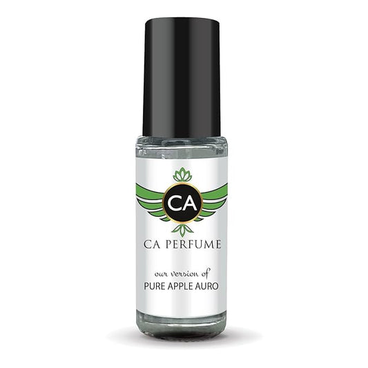 CA Perfume Originals Pure Apple Aura Unisex Fragrance Oil Fruity Scent Long Lasting Perfumes for Women & Men Travel Size TSA Ready Mini Parfum Body Oil Roll-on 0.14 Fl Oz 4ml