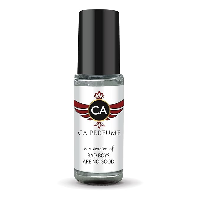 CA Perfume Impression of Bad Boys Are No Good Unisex Perfume Oil Woody Spicy Scent Long Lasting Fragrance for Women and Men Travel Size Mini Perfume Sample TSA Ready Body Oil Roll-on 0.14 Fl Oz 4ml