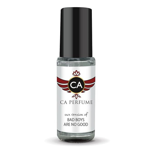 CA Perfume Impression of Bad Boys Are No Good Unisex Perfume Oil Woody Spicy Scent Long Lasting Fragrance for Women and Men Travel Size Mini Perfume Sample TSA Ready Body Oil Roll-on 0.14 Fl Oz 4ml