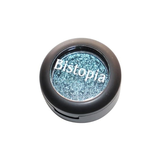 Bistopia Glitter Eyeshadow Collection, 14 Shades, Shimmer Pressed Powder, Metallic and Iridescent Colors (Blue Aurora)