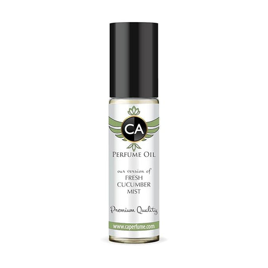 CA Perfume Originals Fresh Cucumber Mist Unisex Fragrance Oil Green Scent Long Lasting Perfumes for Women & Men Travel Size TSA Ready Mini Parfum Body Oil Roll-on 0.33 Fl Oz 10ml