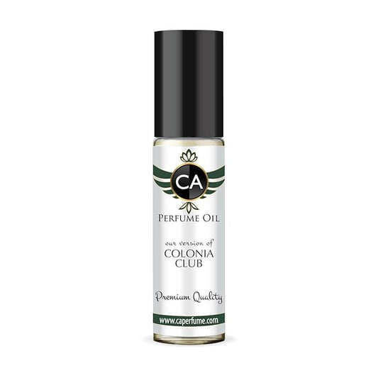 CA Perfume Impression of Colonia Club Unisex Fragrance Oil Woody Aromatic Scent Long Lasting Perfumes for Women & Men Travel Size TSA Ready Mini Parfum Body Oil Roll-on 0.33 Fl Oz 10ml