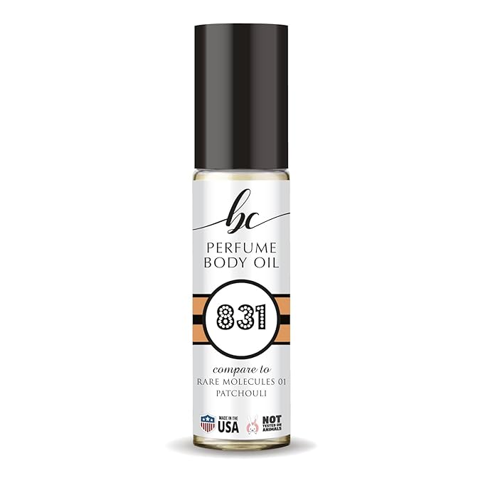 CA Perfume Impression of Rare Molecules Patchouli Unisex Fragrance Oil Woody Scent Long Lasting Perfumes for Women & Men Travel Size TSA Ready Mini Parfum Body Oil Roll-on 0.33 Fl Oz 10ml