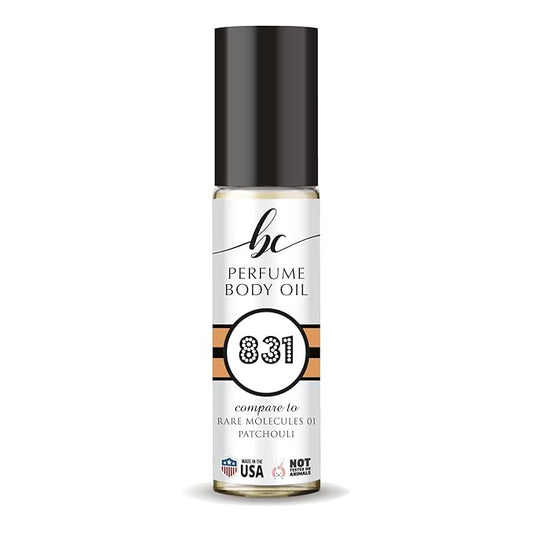 CA Perfume Impression of Rare Molecules Patchouli Unisex Fragrance Oil Woody Scent Long Lasting Perfumes for Women & Men Travel Size TSA Ready Mini Parfum Body Oil Roll-on 0.33 Fl Oz 10ml