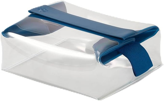 Cadence Parcel - Clear Kit with Magnetic Closure - Durable and Leak-Resistant Travel Toiletry Kit - TSA-Compliant & Modular Design - Hygiene Bag for Travel Essentials - 1 Qt - Cove