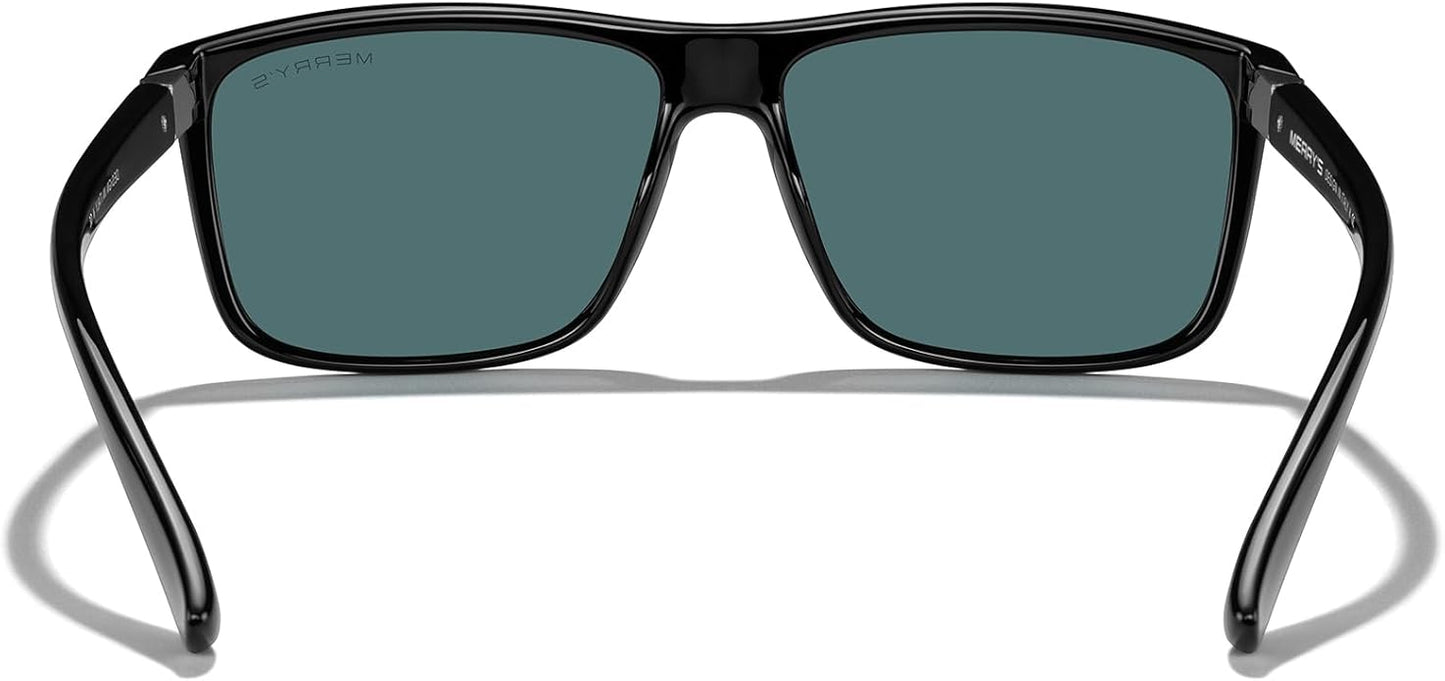 MERRY'S Rectangular Polarized Sports Sunglasses for Men Women Cycling Driving Fishing UV400 Protection S8225