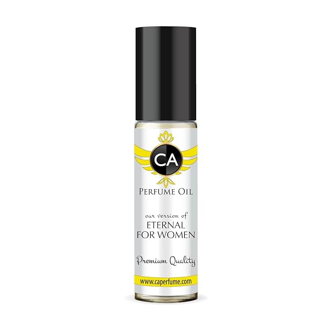 CA Perfume Impression of Eternal For Women Fragrance Oil Amber Floral Scent Long Lasting Perfumes for Women Travel Size TSA Ready Mini Parfum Body Oil Roll-on 0.33 Fl Oz 10ml