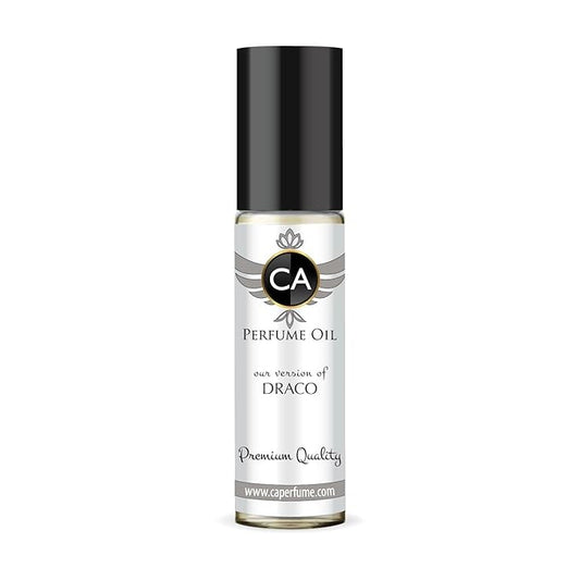 CA Perfume Impression of Draco Unisex Fragrance Oil Amber Scent Long Lasting Perfumes for Women & Men Travel Size TSA Ready Mini Parfum Body Oil Roll-on 0.33 Fl Oz 10ml