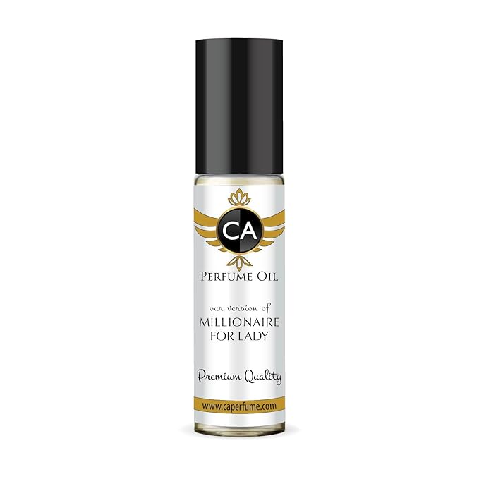CA Perfume Impression of Millionaire For Lady for Women Eau De Parfum Floral Fruity Scent Long Lasting Perfumes for Women Travel Size TSA Ready for Day and Night Wear 0.33 Fl Oz 10ml