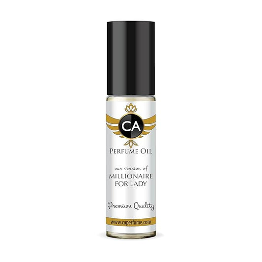 CA Perfume Impression of Millionaire For Lady for Women Eau De Parfum Floral Fruity Scent Long Lasting Perfumes for Women Travel Size TSA Ready for Day and Night Wear 0.33 Fl Oz 10ml
