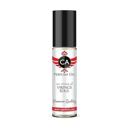 CA Perfume Impression of Vikings Soul for Men Eau De Parfum Woody Aromatic Scent Long Lasting Cologne for Men Travel Size TSA Ready for Day and Night Wear 0.33 Fl Oz 10ml