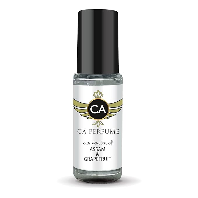 CA Perfume Impression of Assam & Grapefruit for Men Fragrance Oil Aromatic Fougere Scent Long Lasting Cologne for Men Travel Size TSA Ready Mini Parfum Body Oil Roll-on 0.14 Fl Oz 4ml