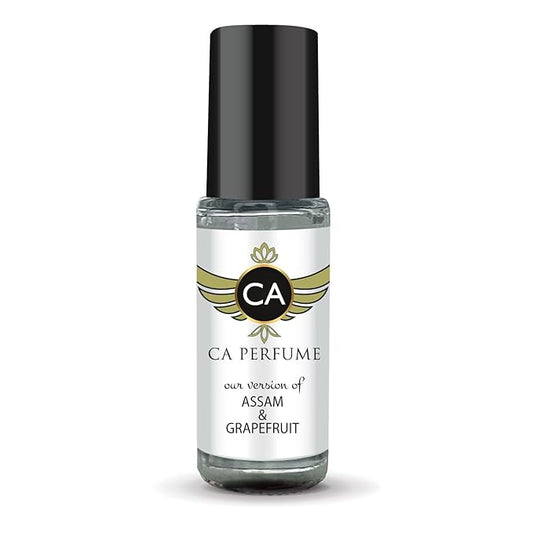 CA Perfume Impression of Assam & Grapefruit for Men Fragrance Oil Aromatic Fougere Scent Long Lasting Cologne for Men Travel Size TSA Ready Mini Parfum Body Oil Roll-on 0.14 Fl Oz 4ml