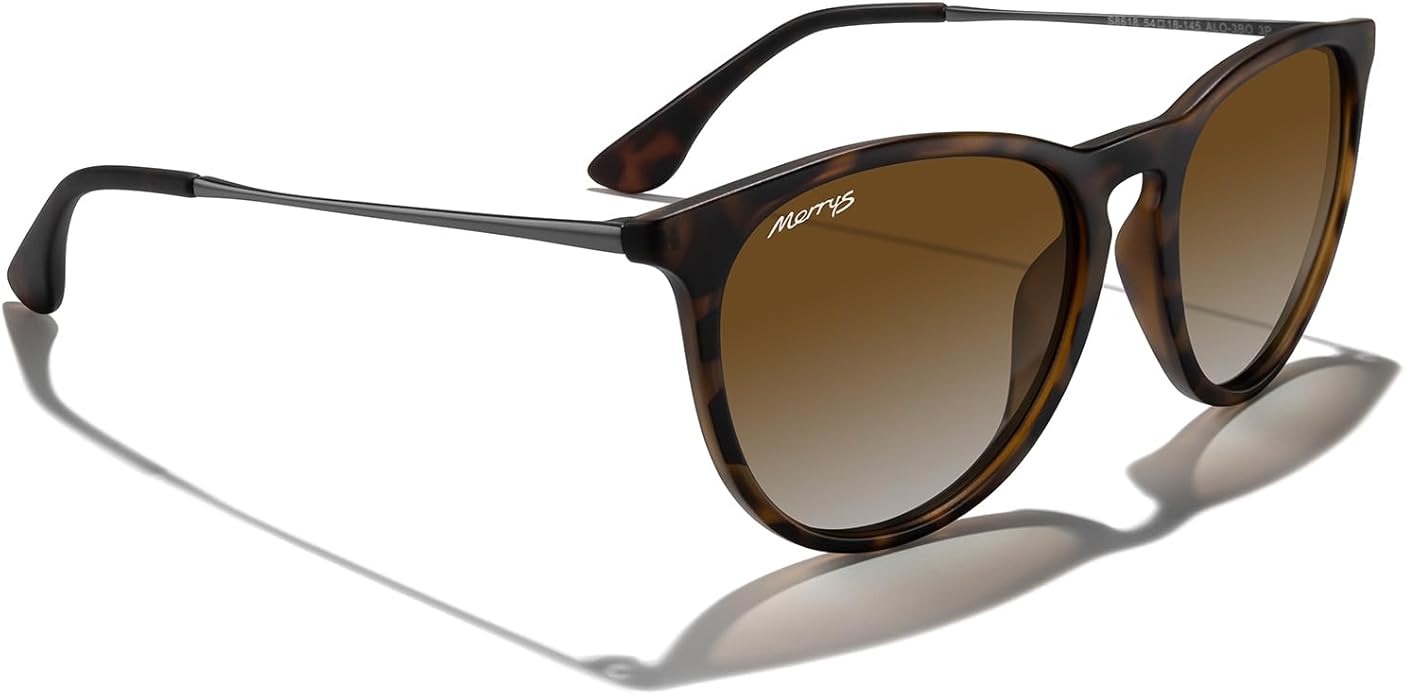MERRY'S Vintage Polarized Sunglasses for Women Men Retro Round Mirrored Lens Sun glasses UV400