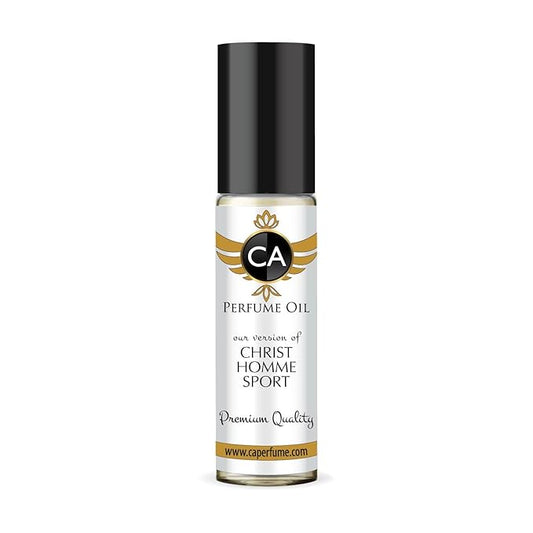 CA Perfume Impression of Homme Sport for Men Fragrance Oil Woody Aromatic Scent Long Lasting Cologne for Men Travel Size TSA Ready Mini Parfum Body Oil Roll-on 0.33 Fl Oz 10ml