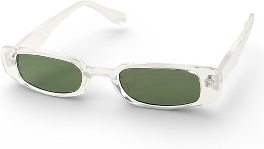 ShadyVEU Slim Classic Rectangular Sunglasses UV Protection 90’s Vintage Small Wide Retro Frame Fashion Shades
