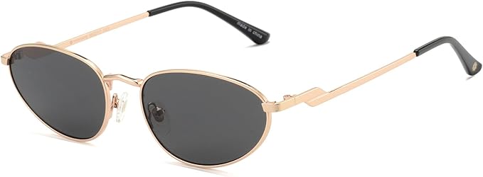 Retro Oval Sunglasses Womens Mens Trendy 2025, Fashion Y2K Narrow Oval Cat Eye Sun Glasses UV400 Protection VF2251
