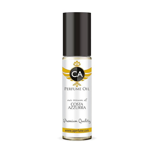 CA Perfume Impression of Costa Azzurra Unisex Fragrance Oil Aromatic Aquatic Scent Long Lasting Perfumes for Women & Men Travel Size TSA Ready Mini Parfum Body Oil Roll-on 0.33 Fl Oz 10ml