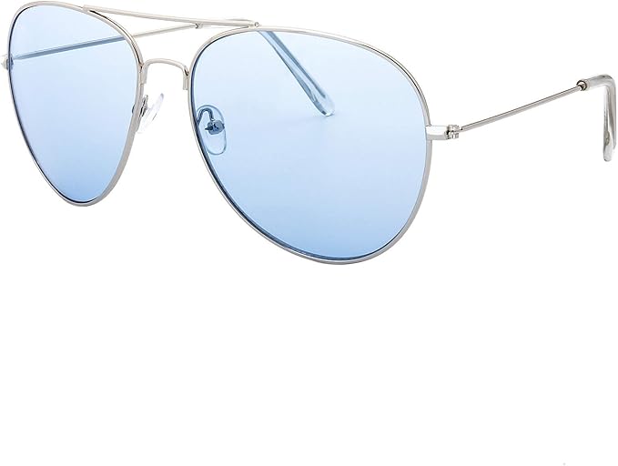 The Fresh Classic Aviator Frame Light Color Lens XL Oversized Sunglasses Gift Box