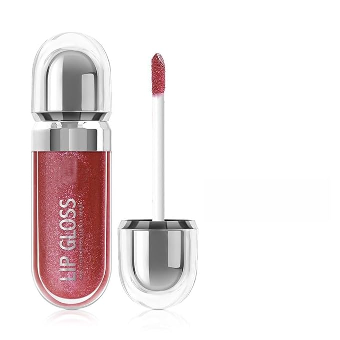 Pearlescent Long-Lasting Waterproof Liquid Lipstick, Mirror-Finish Shimmer Lip Gloss, Non-Sticky Formula (#12)