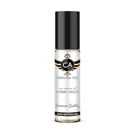 CA Perfume Impression of Starry Night Unisex Fragrance Oil Amber Floral Scent Long Lasting Perfumes for Women & Men Travel Size TSA Ready Mini Parfum Body Oil Roll-on 0.33 Fl Oz 10ml