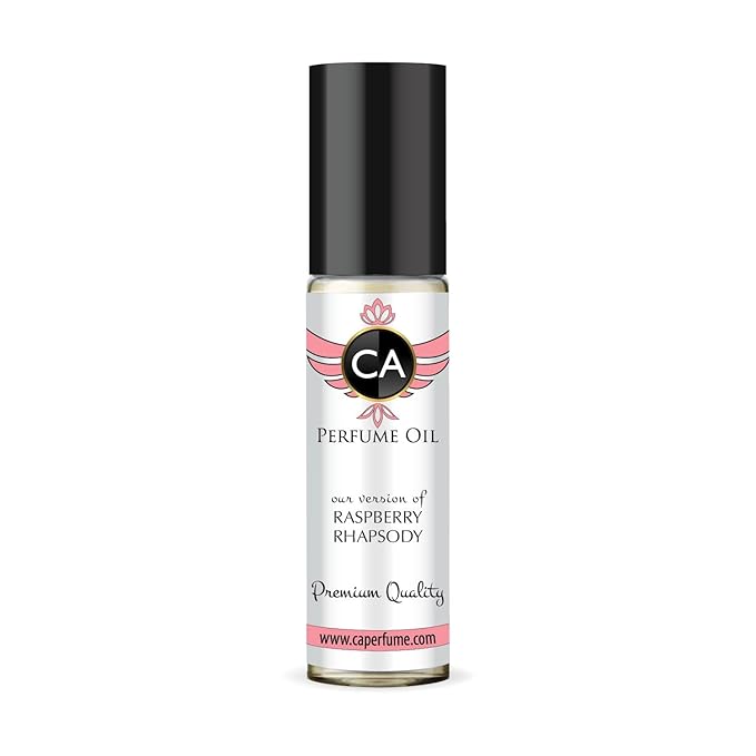CA Perfume Originals Raspberry Rhapsody Unisex Fragrance Oil Floral Fruity Scent Long Lasting Perfumes for Women & Men Travel Size TSA Ready Mini Parfum Body Oil Roll-on 0.33 Fl Oz 10ml