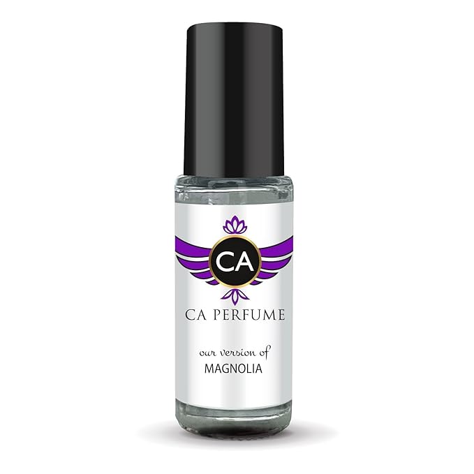 CA Perfume Originals Magnolia Unisex Fragrance Oil Floral Scent Long Lasting Perfumes for Women & Men Travel Size TSA Ready Mini Parfum Body Oil Roll-on 0.14 Fl Oz 4ml