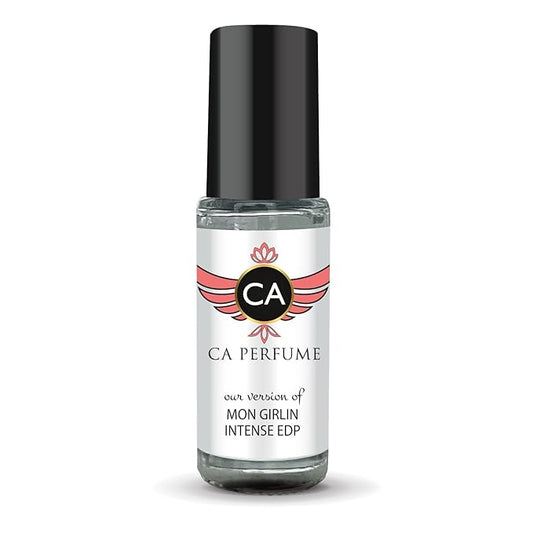 CA Perfume Impression of Mon Girlin Intense Edp for Women Perfume Oil Amber Woody Scent Long Lasting Perfumes for Women Travel Size Mini Perfume Sample TSA Ready Body Oil Roll-on 0.14 Fl Oz 4ml