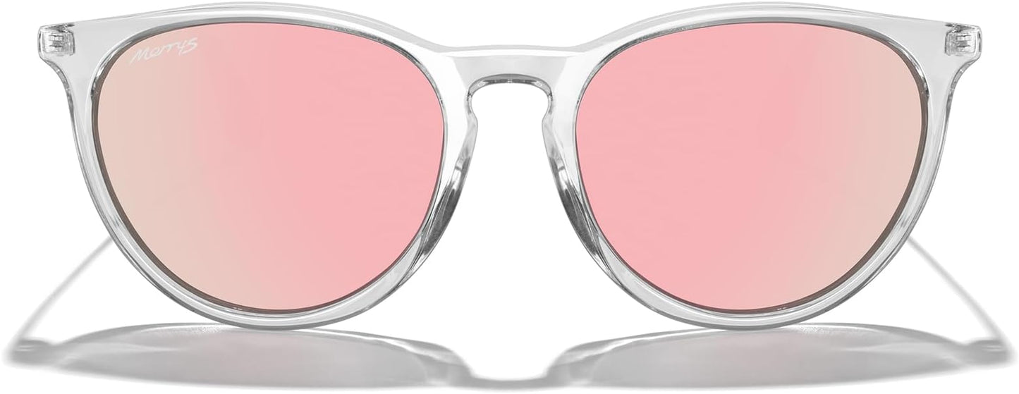 MERRY'S Vintage Polarized Sunglasses for Women Men Retro Round Mirrored Lens Sun glasses UV400