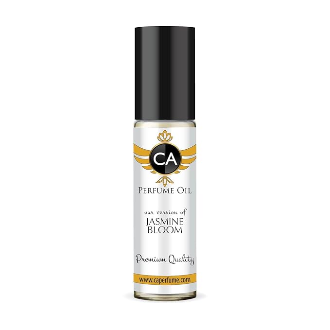 CA Perfume Originals Jasmine Bloom Unisex Fragrance Oil Floral Scent Long Lasting Perfumes for Women & Men Travel Size TSA Ready Mini Parfum Body Oil Roll-on 0.33 Fl Oz 10ml