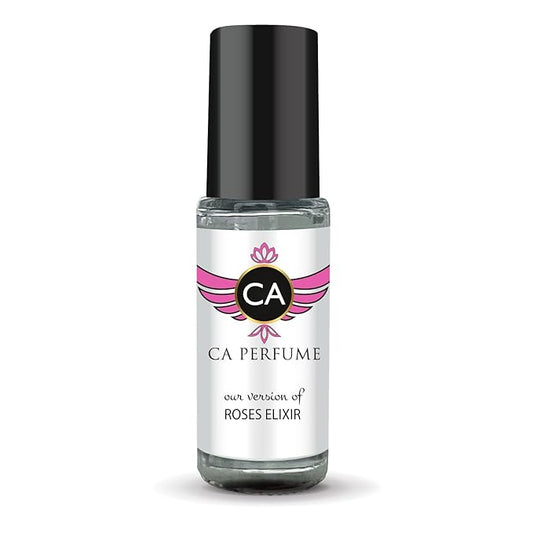 CA Perfume Impression of Roses Elixir for Women Perfume Oil Floral Fruity Scent Long Lasting Perfumes for Women Travel Size Mini Perfume Sample TSA Ready Body Oil Roll-on 0.14 Fl Oz 4ml
