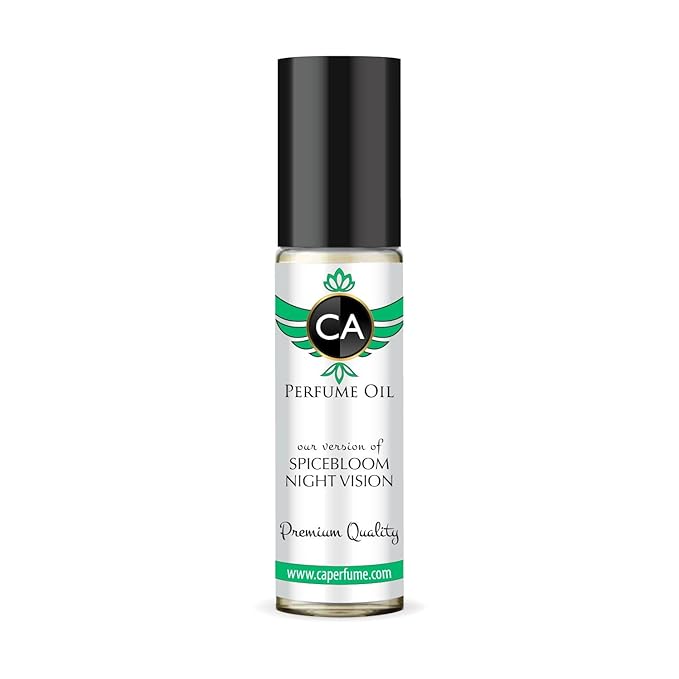 CA Perfume Impression of Spicebloom Night Vision for Men Perfume Oil Amber Fougere Scent Long Lasting Cologne for Men Travel Size TSA Ready Mini Parfum Body Oil Roll-on 0.33 Fl Oz 10ml