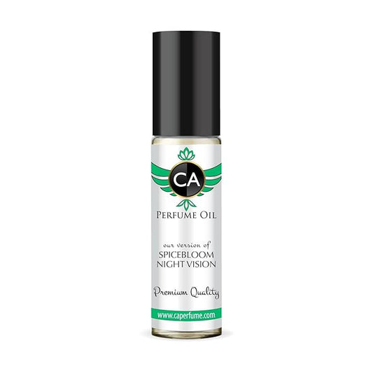 CA Perfume Impression of Spicebloom Night Vision for Men Perfume Oil Amber Fougere Scent Long Lasting Cologne for Men Travel Size TSA Ready Mini Parfum Body Oil Roll-on 0.33 Fl Oz 10ml