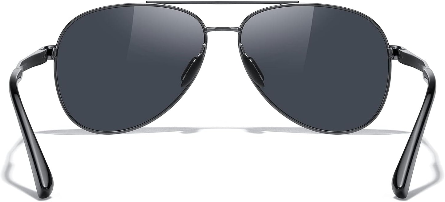 MERRY'S Aviator Sunglasses for Men Women - Polarized Driving Sun glasses Mirrored Lens UV 400 Protection 58 MM