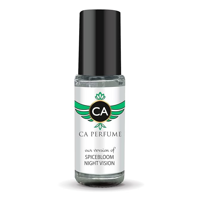 CA Perfume Impression of Spicebloom Night Vision for Men Fragrance Oil Amber Fougere Scent Long Lasting Cologne for Men Travel Size TSA Ready Mini Parfum Body Oil Roll-on 0.14 Fl Oz 4ml
