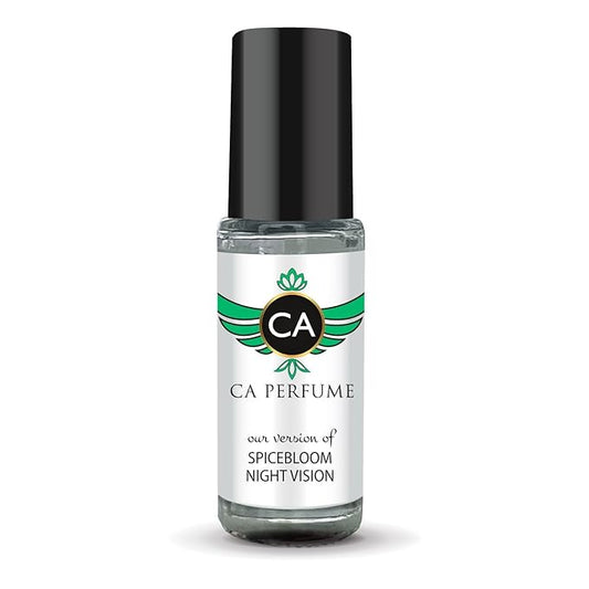CA Perfume Impression of Spicebloom Night Vision for Men Fragrance Oil Amber Fougere Scent Long Lasting Cologne for Men Travel Size TSA Ready Mini Parfum Body Oil Roll-on 0.14 Fl Oz 4ml