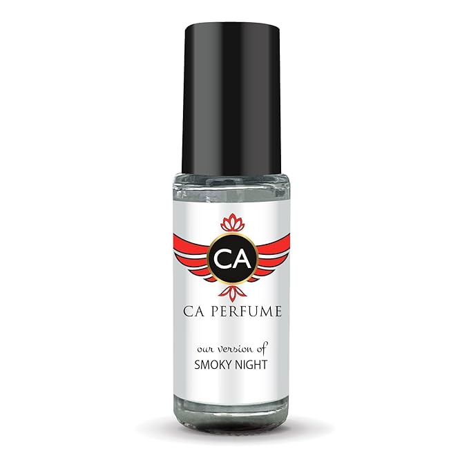 CA Perfume Originals Smoky Night Unisex Fragrance Oil Amber Woody Scent Long Lasting Perfumes for Women & Men Travel Size TSA Ready Mini Parfum Body Oil Roll-on 0.14 Fl Oz 4ml