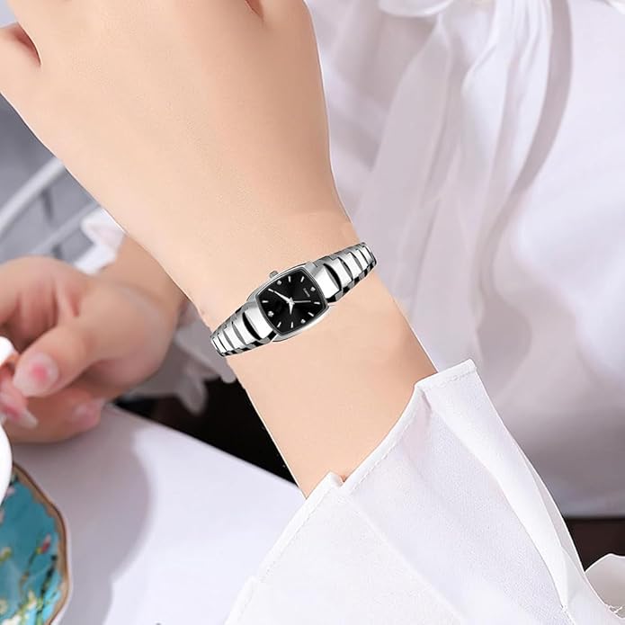 BESTKANG Watches for Women Small Square Face Ladies Watches Waterproof Tungsten Steel Dainty Dress Rectangle Exquisite Female Womens Bracelet Watch
