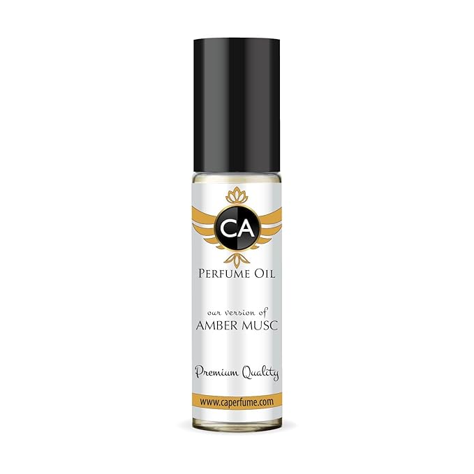 CA Perfume Impression of Amber Musc for Women Fragrance Oil Amber Scent Long Lasting Perfumes for Women Travel Size TSA Ready Mini Parfum Body Oil Roll-on 0.33 Fl Oz 10ml