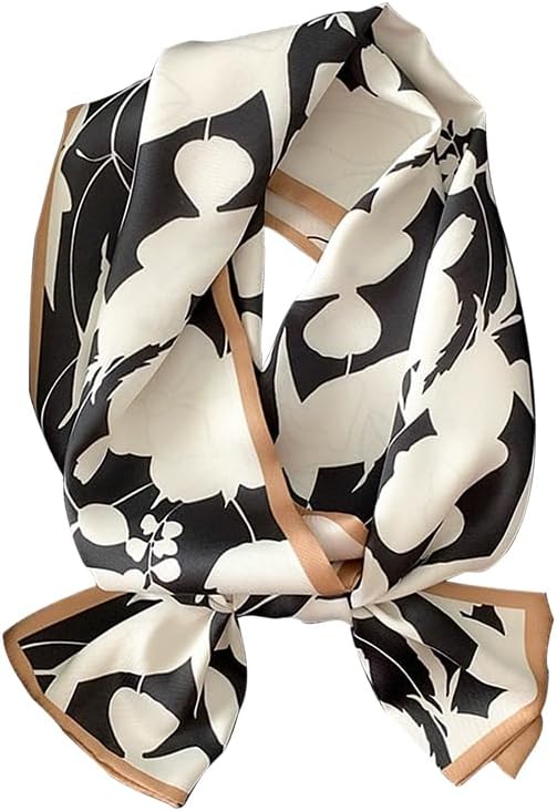 Livrerpi Silk Feeling Head Scarf Fashion Satin Hair Scarf Square Long Scarves for Women Gifts