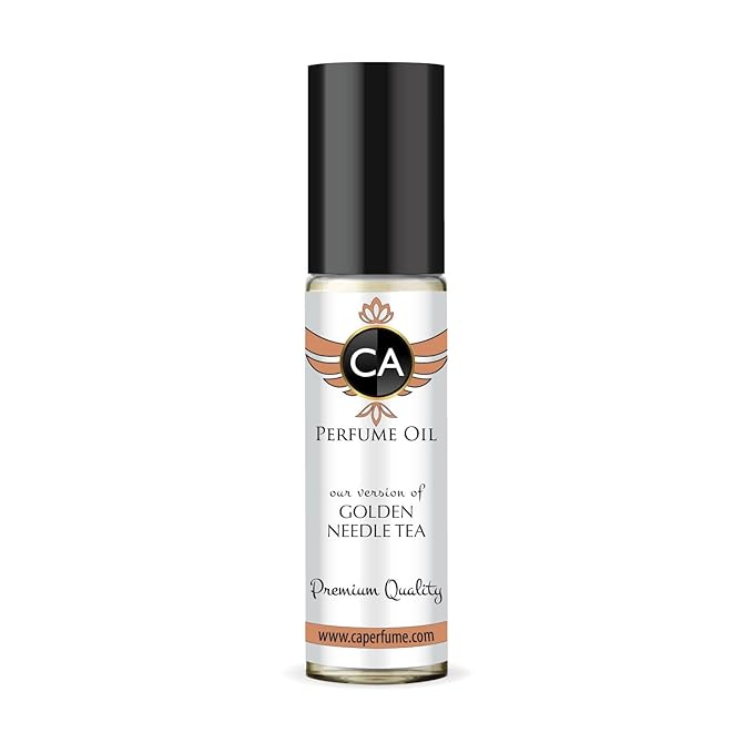 CA Perfume Impression of Golden Needle Tea Unisex Fragrance Oil Amber Scent Long Lasting Perfumes for Women & Men Travel Size TSA Ready Mini Parfum Body Oil Roll-on 0.33 Fl Oz 10ml