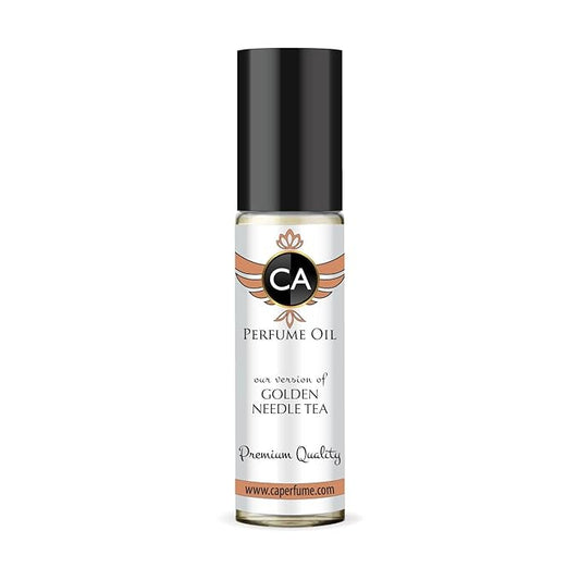 CA Perfume Impression of Golden Needle Tea Unisex Fragrance Oil Amber Scent Long Lasting Perfumes for Women & Men Travel Size TSA Ready Mini Parfum Body Oil Roll-on 0.33 Fl Oz 10ml