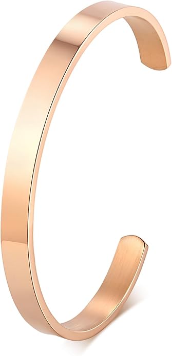 MEALGUET Stainless Steel Mens Cuff Bracelet : Minimal Cool Silver/Black/Gold Plated Open Metal Cuff Bangle Bracelets for Men,Mens Bracelet Jewelry Gift
