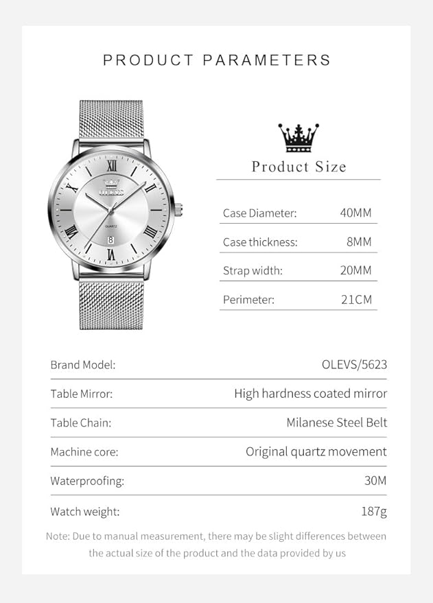 OLEVS Mens Gold Watches Analog Quartz Business Dress Watch Day Date Stainless Steel Classic Luxury Luminous Waterproof Casual Male Wrist Watches